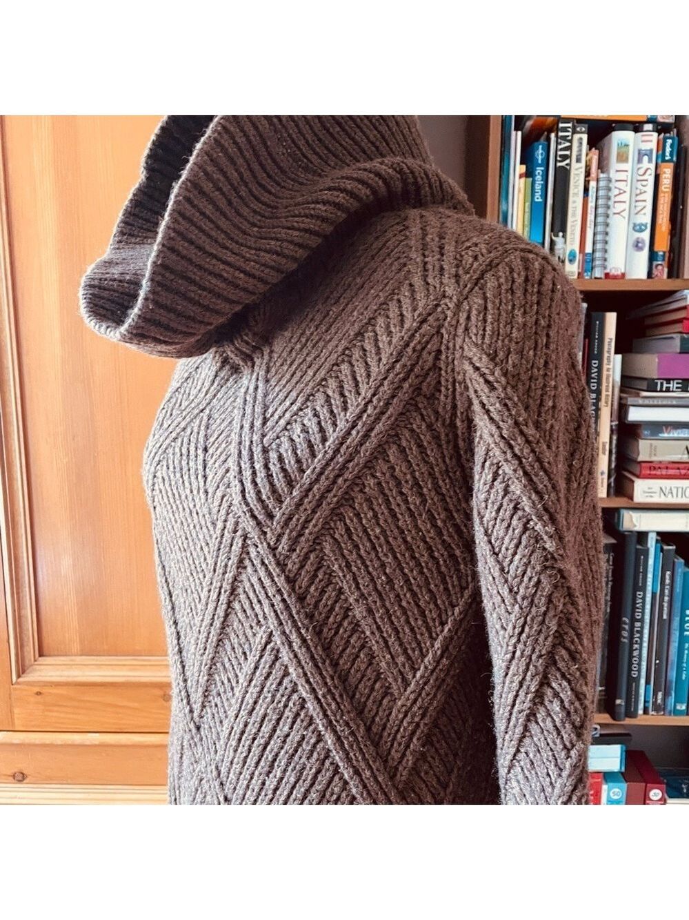 AUTHENTIC Hermes Elegant Tan Cowl Neck Sweater - Camel Hair - NWT - Picture 4 of 11